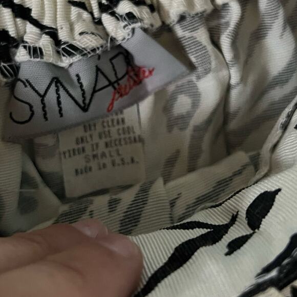 Vintage 80s 3-Piece Animal Print Suit Set Black White Zebra Leopard Small USA - Picture 6 of 16